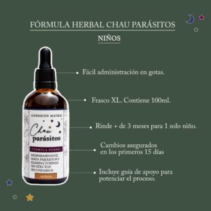 Chau Parásitos Niños a base de plantas x 3000 gotas